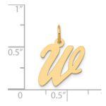 14k Medium Script Letter W Initial Charm - Image 4