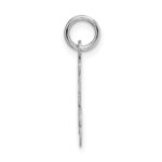 14k White Gold Medium Script Letter J Initial Charm - Image 2