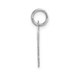 14k White Gold Medium Script Letter N Initial Charm - Image 2