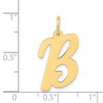 14k Large Script Letter B Initial Charm - Image 4