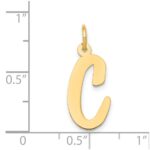 14k Large Script Letter C Initial Charm - Image 4
