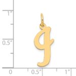 14k Large Script Letter I Initial Charm - Image 4