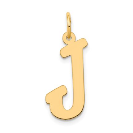 14k Large Script Letter J Initial Charm