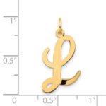 14k Large Script Letter L Initial Charm - Image 4