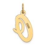 14k Large Script Letter O Initial Charm - Image 3