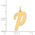 14k Large Script Letter P Initial Charm - Image 4