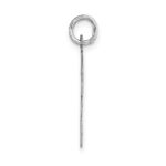 14k White Gold Large Script Letter F Initial Charm - Image 2