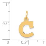 14k Small Block Letter C Initial Charm - Image 4