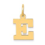 14k Small Block Letter E Initial Charm