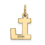 14k Small Block Letter L Initial Charm - Image 3