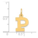 14k Small Block Letter P Initial Charm - Image 4
