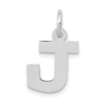 14KW Small Block Letter J Initial Charm