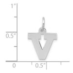 14KW Small Block Letter V Initial Charm - Image 3