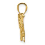 14k Diamond-cut Butterfly Pendant - Image 2