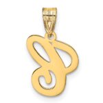 14KY Script Letter C Initial Pendant - Image 3
