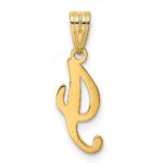 14KY Script Letter I Initial Pendant - Image 3